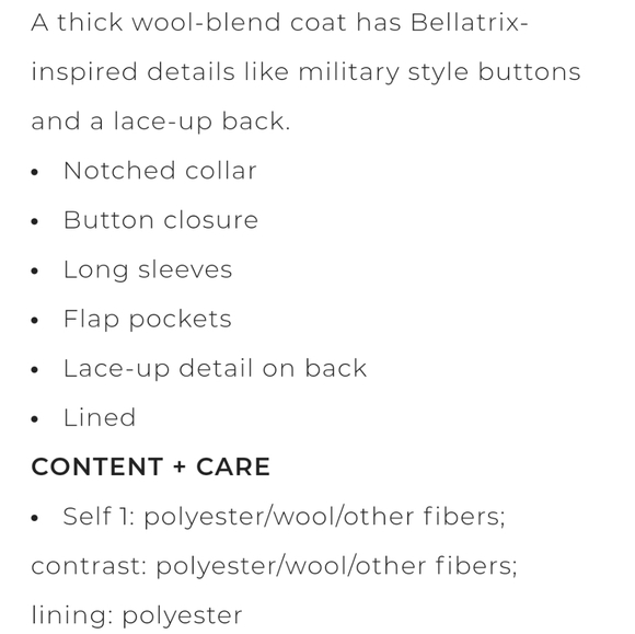 *SOLD* New! [Torrid] 1x Harry Potter Corset Coat - Picture 6 of 12